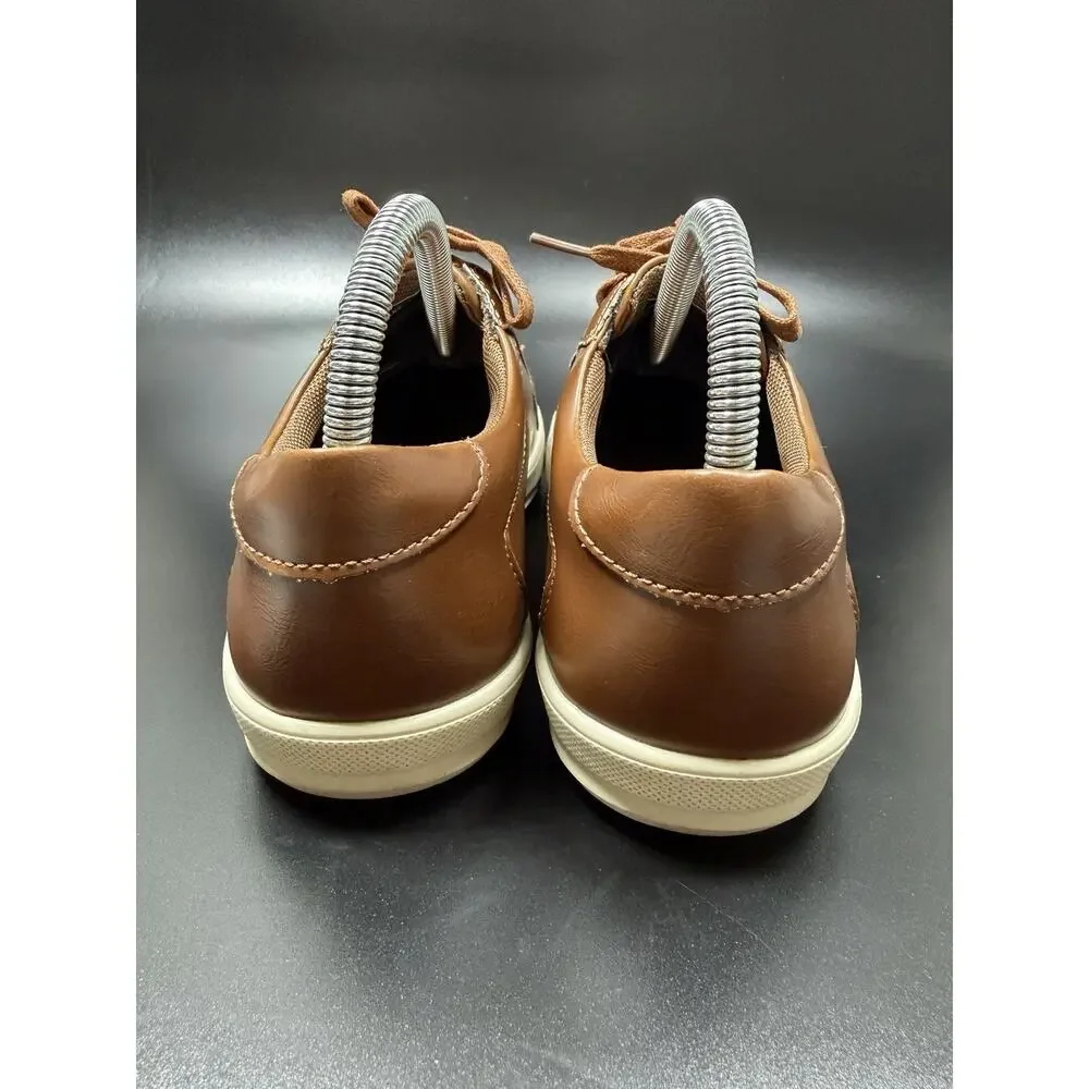 Deer Stags Kane boys' Fashion Sneakers in Dark Tan Faux Leather size 6.5 Big kid